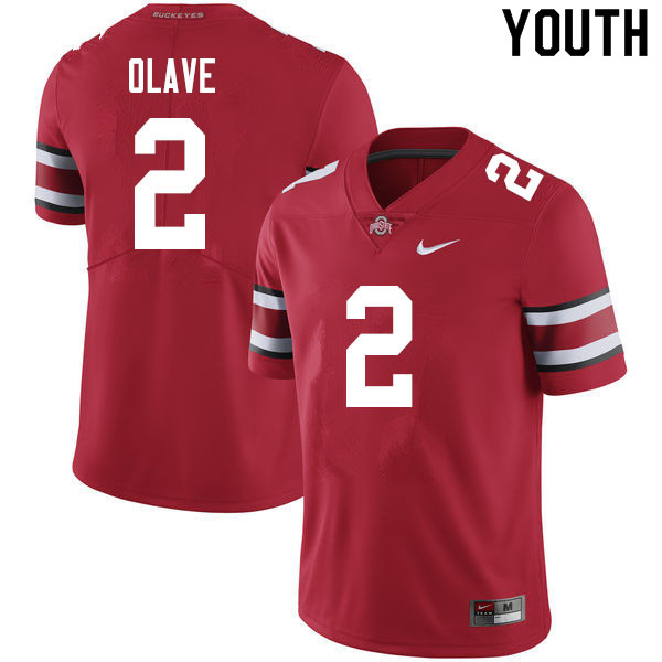 Youth #2 Chris Olave Ohio State Buckeyes College Football Jerseys Sale-Scarlet